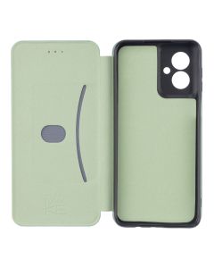 Чохол кейс для Motorola G55 Flip Чорний (Light Green) MakeFuture