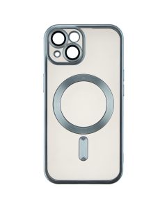 Чехол накладка для iPhone 15 WAVE Metal Matte Case с магнитным кольцом MagSafe Синий