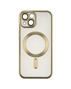 Чехол накладка для iPhone 15 WAVE Metal Matte Case с магнитным кольцом MagSafe Жёлтый