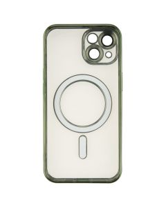 Чохол-накладка для iPhone 14 WAVE Metal Matte Case с магнітним кільцем MagSafe Зелена (темно-зелена)