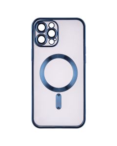 Чохол-накладка для iPhone 12 Pro Max WAVE Metal Matte Case с магнітним кільцем MagSafe Синій (Blue)
