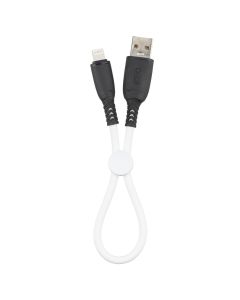 USB кабель XO NB247 Suluo Series Portable Silicone 0.25м Lightning Білий (White)
