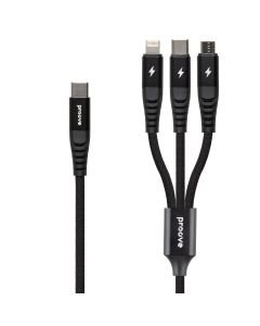 USB кабель Proove Hydra 3in1 Type-C+Micro-USB+Lightning 1м Білий (White)