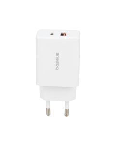 Зарядний пристрій Baseus Cube Fast Charger 20W QC+PD (1 USB-C + 1 USB) Білий (White)