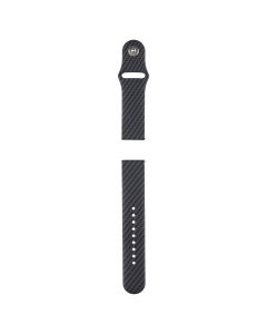 Ремінець для годинника Silicone Band Carbon Band 22 мм Чорний (Black)