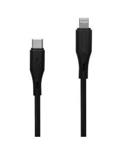 USB кабель Veron CL-X82 Silicone 27W Type-C to Lightning 1м Чорний (Black)