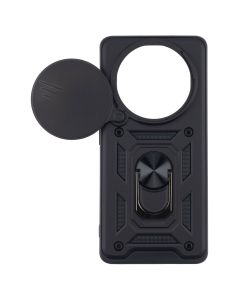 Чехол накладка для Xiaomi Redmi Note 14 Pro Camshield Serge Ring Чёрный (Black)