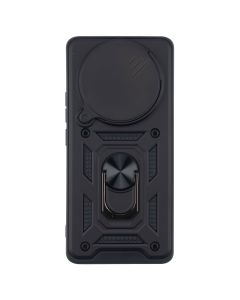 Чехол накладка для Xiaomi Redmi Note 14 Pro Camshield Serge Ring Чёрный (Black)