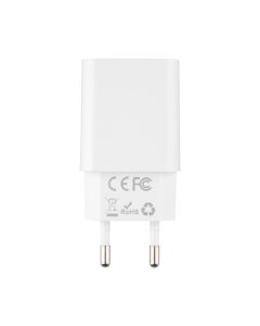 Зарядний пристрій Usams T21 (USB) 2.1A + кабель Micro-USB Білий (White)