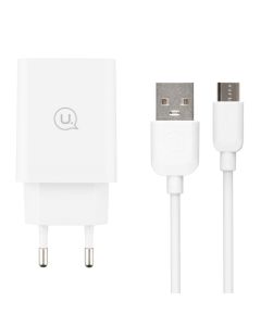 Зарядний пристрій Usams CC083 (USB) QC3.0 18A + кабель Micro-USB Білий (White)