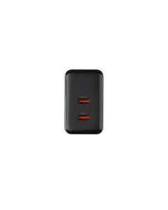 Зарядное устройство Usams CC172 GaN (2 USB-C) QC&PD3.0 40W Черный