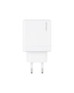 Зарядное устройство Usams CC172 GaN (2 USB-C) QC&PD3.0 40W Белый (White)