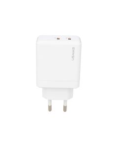 Зарядное устройство Usams CC172 GaN (2 USB-C) QC&PD3.0 40W Белый (White)