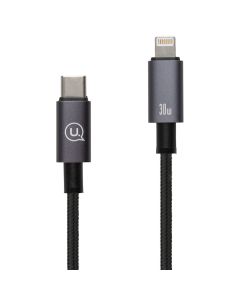 USB кабель Usams US-SJ665 Type-C to Lightning 30W 2м Чорний (Black)