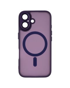 Чехол-накладка для iPhone 16 Lens Matte MagSafe Фиолетовый (темно-фиолетовый)