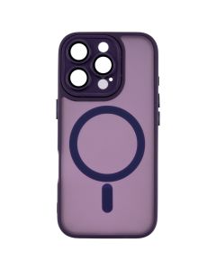 Чохол накладка для iPhone 16 Pro Lens Matte MagSafe Фіолетова (Dark Purple)