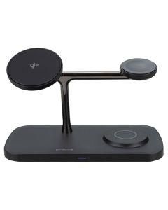 Зарядний пристрій бездротовий Proove Magnetic Fleid Pro 3в1 Qi2 Чорний (Black)