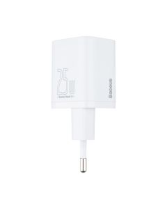 Зарядний пристрій Baseus Super Sillicone Quick Charge (USB-C) PD 25W Білий (White)