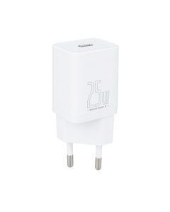 Зарядний пристрій Baseus Super Sillicone Quick Charge (USB-C) PD 25W Білий (White)
