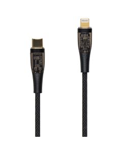 USB кабель Remzona CCL1-01BK Type-C to Lightning 30W 1.2м Чорний (Black)