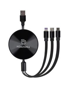 USB кабель Remzona 3в1 CUCLM1-02BK microUSB/Lightning/Type-C 1.1м Чорний (Black)