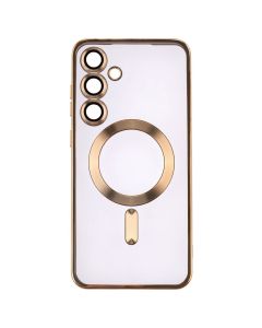 Чехол накладка для Samsung S24 FE WAVE Metal Color Case MagSafe Золотой (Gold)