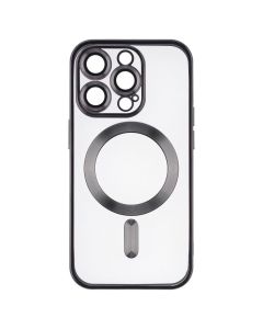 Чохол-накладка для iPhone 14 Pro Metal Matte Case с магнітним кільцем MagSafe Чорний (Black)