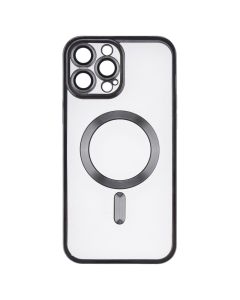 Чехол-накладка для iPhone 13 Pro Max WAVE Metal Matte Case с магнитным кольцом MagSafe Черный (Black)