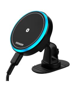 Автотримач Essager Element (EZJCX-YS01-Z) Магнітний з бездротовою зарядкою Чорний (Black)