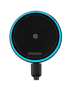 Автотримач Essager Element (EZJCX-YS01-Z) Магнітний з бездротовою зарядкою Чорний (Black)