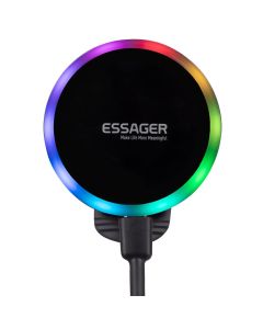 Автотримач Essager Neon (EZJCX-NH01-Z) Магнітний з бездротовою зарядкою Чорний (Black)