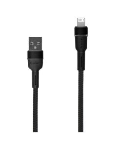 USB кабель Essager Colorful LED Lightning 2.4A 1м (EXCL-XCD01) Чорний (Black)