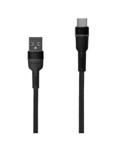 USB кабель Essager Colorful LED Type-C 3A 1м (EXCT-XCD01) Чорний (Black)