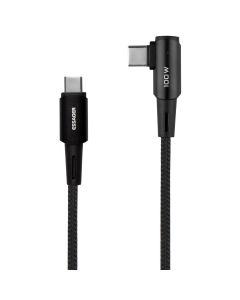USB кабель Essager Sunset Bend Type Type-C to Type-C 100W 2м (EXCTT1-CGWTA01) Чорний (Black)
