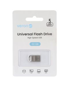 USB Флеш Veron Metal series 105 32Gb Срібна (Silver)