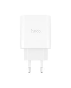 Зарядний пристрій Hoco C80A PD20W+QC3.0 + кабель Type-C to Lightning Білий (White)