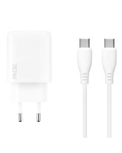 Зарядний пристрій Proove Silicone Power 2 (USB-C) PD20W+ кабель Type-C to Type-C Білий (White)