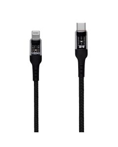 USB кабель Yoki Cyber YK-CY23 Type C to Lightning 30W 1.2м Чорний (Black)