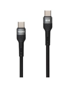 USB кабель Yoki Extra YK-EX11 Type C to Type C 60W 1.2м Чорний (Black)