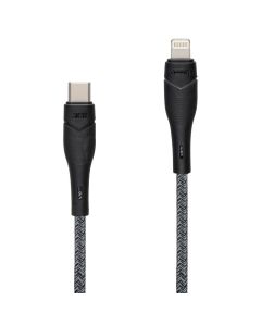 USB кабель Yoki RGB YK-RG24 Type C to Lightning 30W 1.2м Чорний (Black)