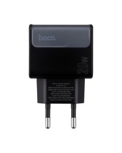 Зарядний пристрій Hoco CS71A (1USB + 1USB-C) 20W Чорний (Black)
