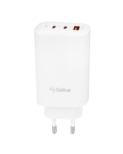 Зарядний пристрій Gelius Elevaro GP-HC065 (1USB+ 2USB-C) (QC/PD/PPS) 65W Білий (White)
