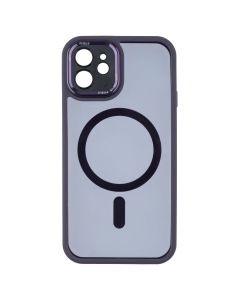 Чохол накладка для iPhone 12 TPU+PC+Metal Calais MagSafe Фіолетова (Deep Purple)