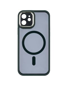 Чохол накладка для iPhone 12 TPU+PC+Metal Calais MagSafe Зелена (Green)
