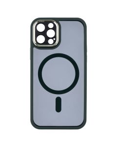 Чохол накладка для iPhone 12 Pro TPU+PC+Metal Calais MagSafe Зелена (Green)