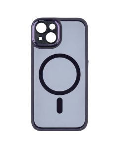 Чохол накладка для iPhone 14 TPU+PC+Metal Calais MagSafe Фіолетова (Deep Purple)