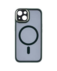 Чохол накладка для iPhone 14 TPU+PC+Metal Calais MagSafe Зелена (Green)