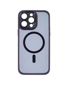 Чехол-накладка для iPhone 14 Pro Max TPU+PC+Metal Calais MagSafe Фиолетовый (Deep Purple)