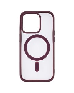 Чехол накладка для iPhone 14 Pro TPU Color MagSafe Красный (Wine Red)
