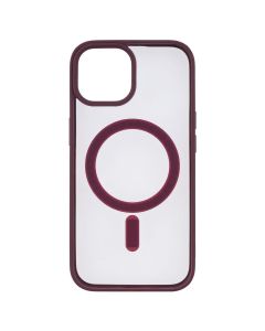 Чохол накладка для iPhone 15 TPU Color MagSafe Червона (Wine Red)